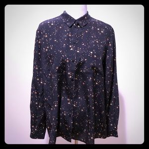 Sezane silk boy shirt